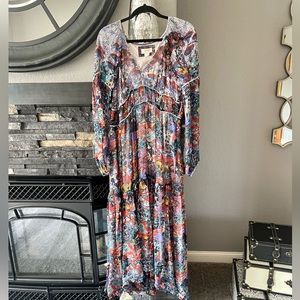 Womens Anthropologie Maeve Dress BNWT $178 Size 8 long sleeve Boho style